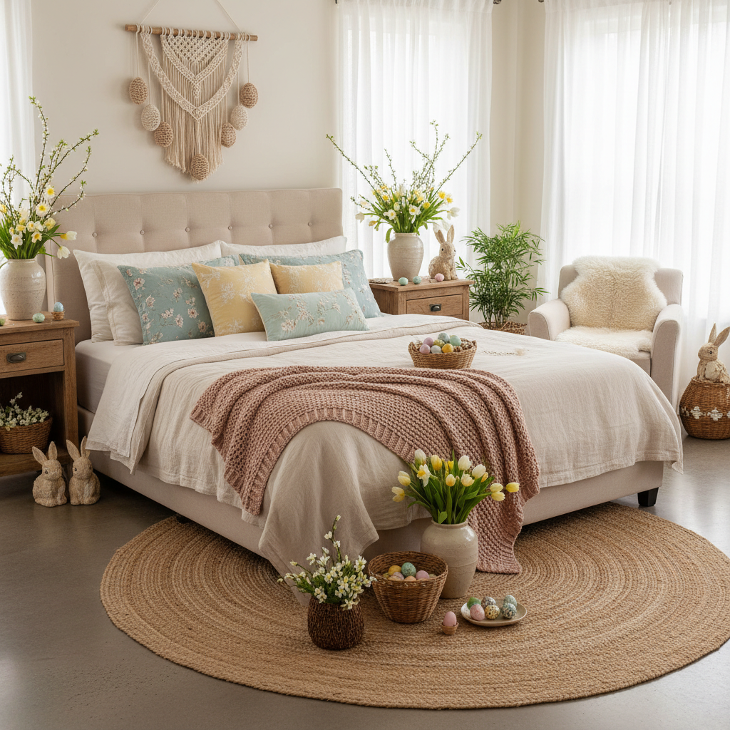 Boho Easter Master Bedroom