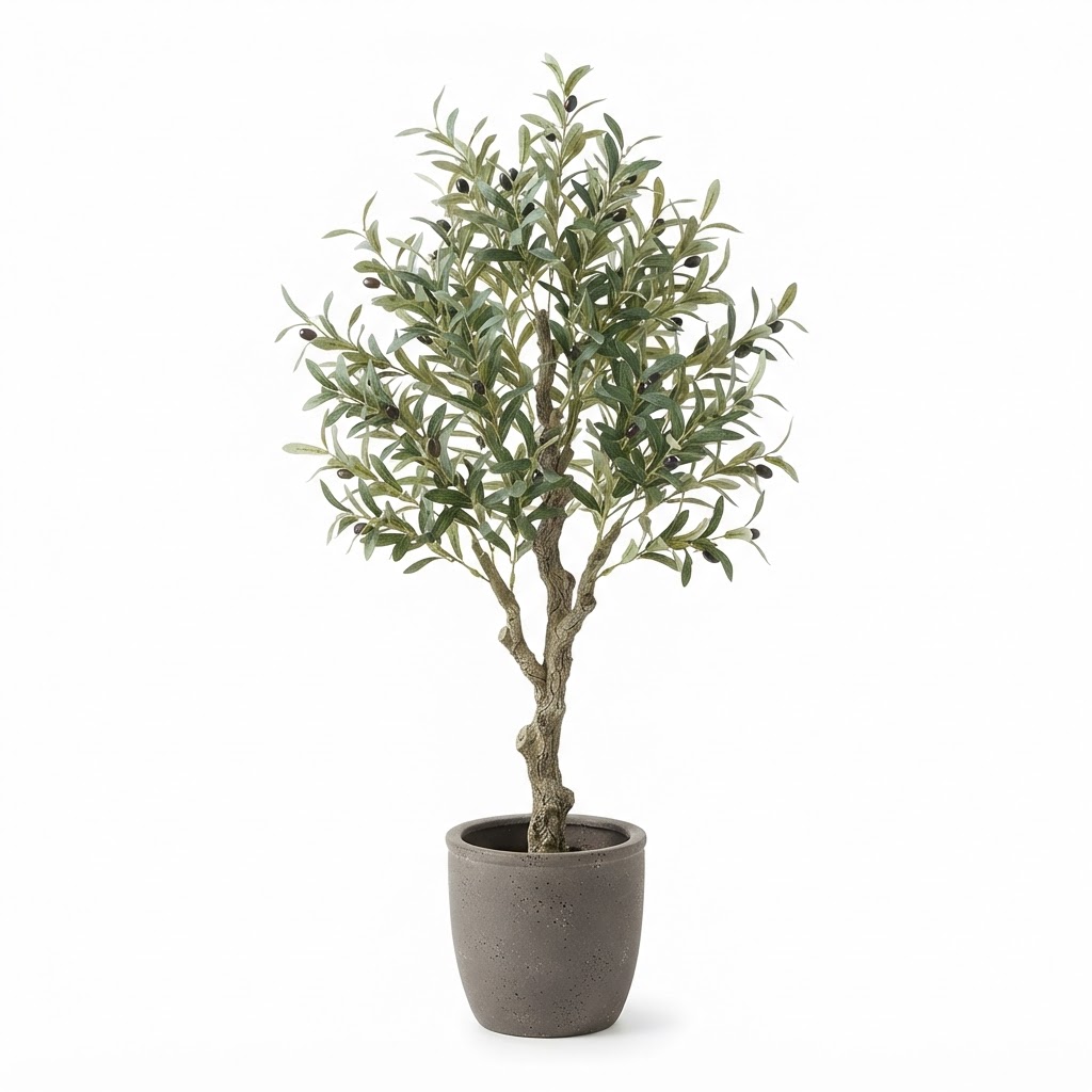 Faux Potted Olive Tree