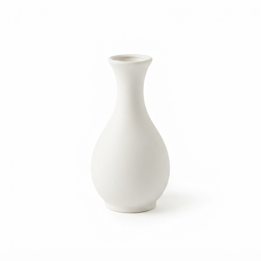 White Ceramic Bud Vase