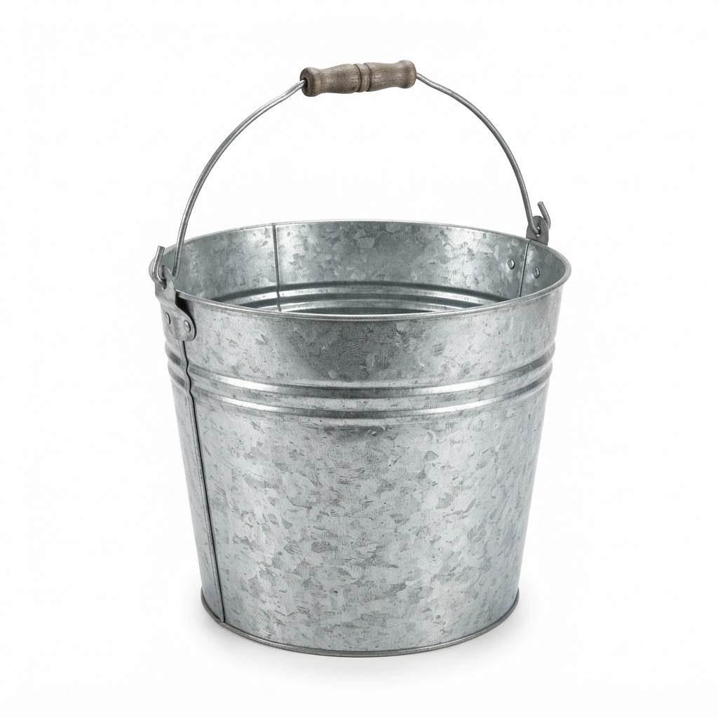 Galvanized Metal Firewood Bucket