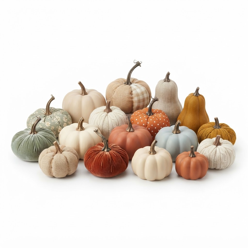 Assorted Faux Pumpkin Set