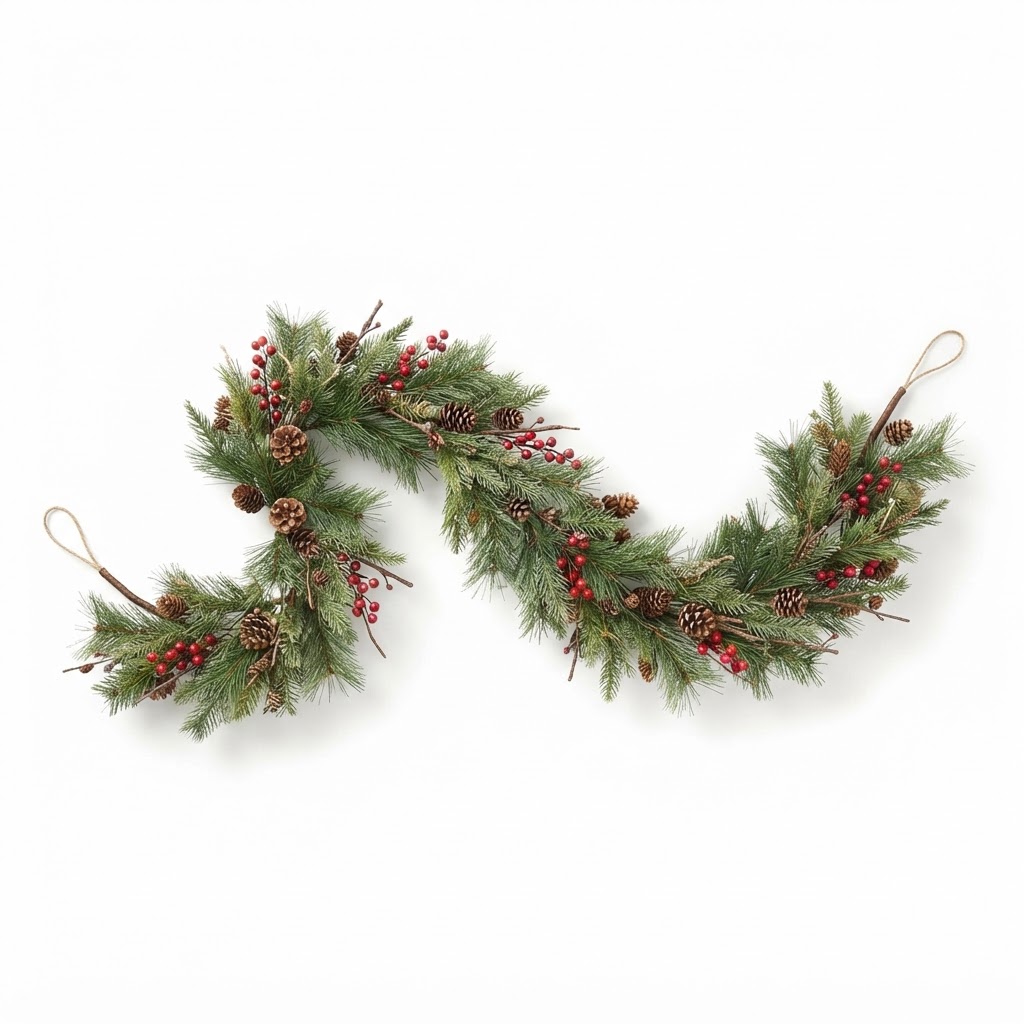 Natural Pine and Berry Garland