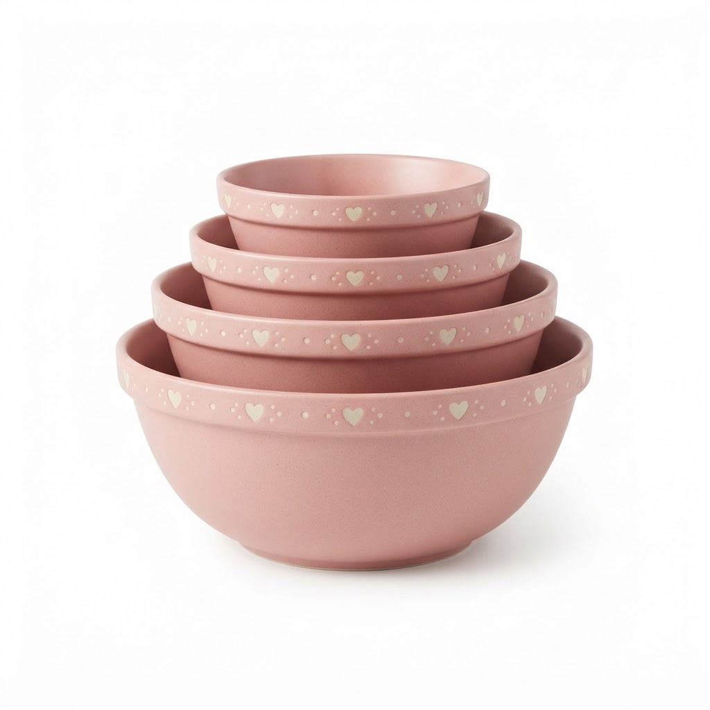 Matte Finish Ceramic Mixing Bowl Set