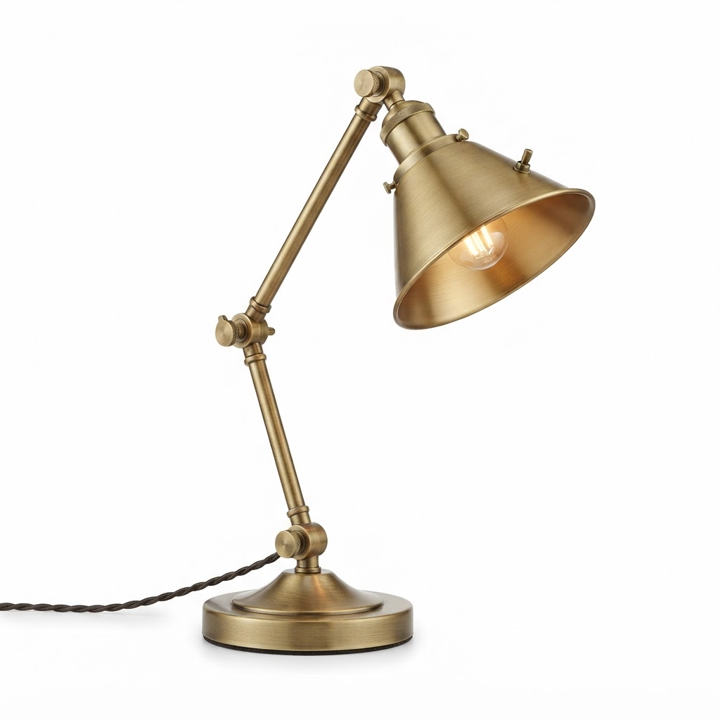 Brushed Brass Desk Lamp