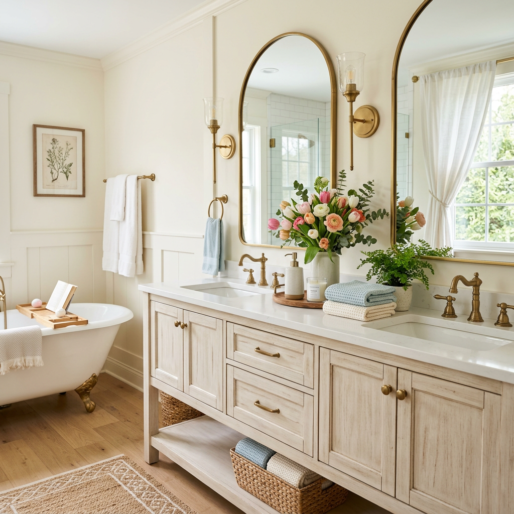 Farmhouse Spring Master Bathroom