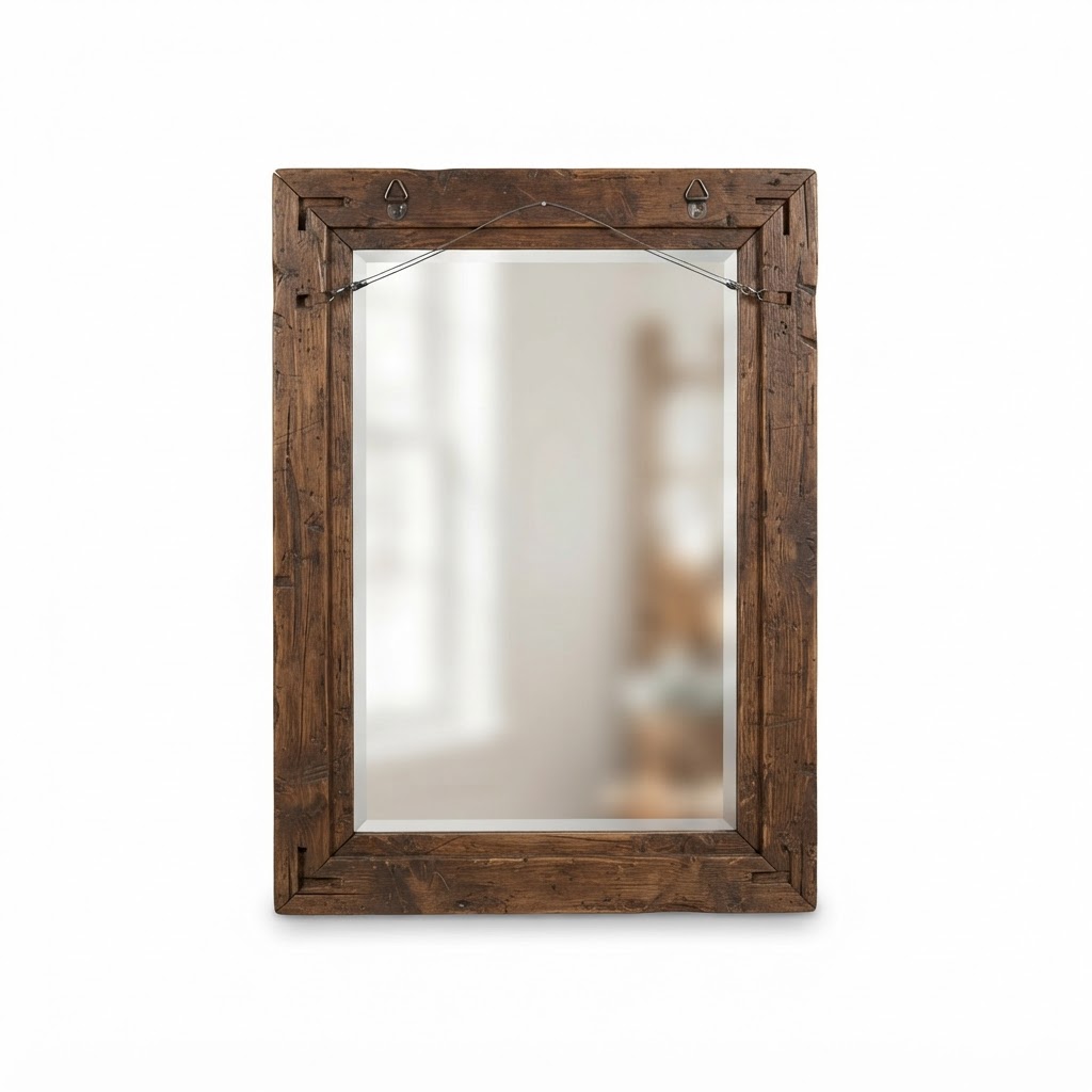 Antique Wood Wall Mirror