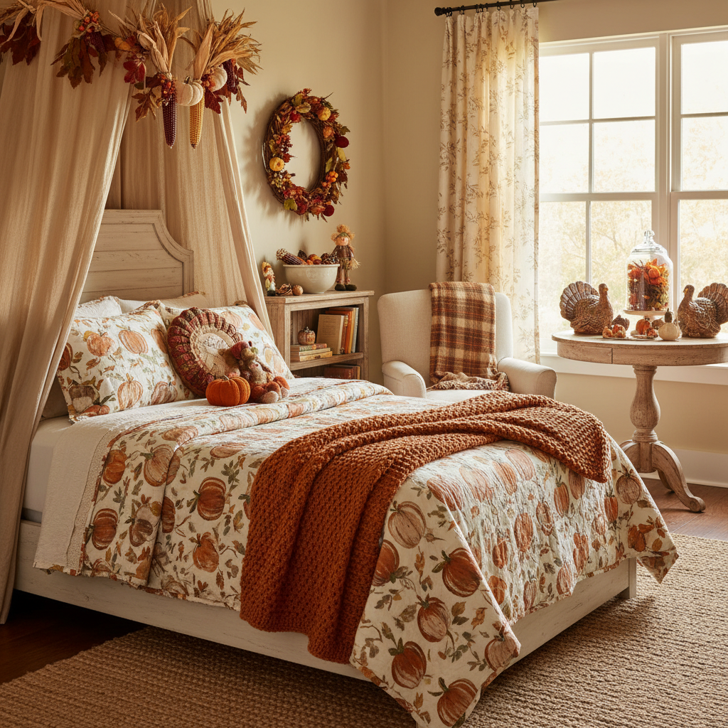 Rustic Thanksgiving Child Bedroom (Girl)