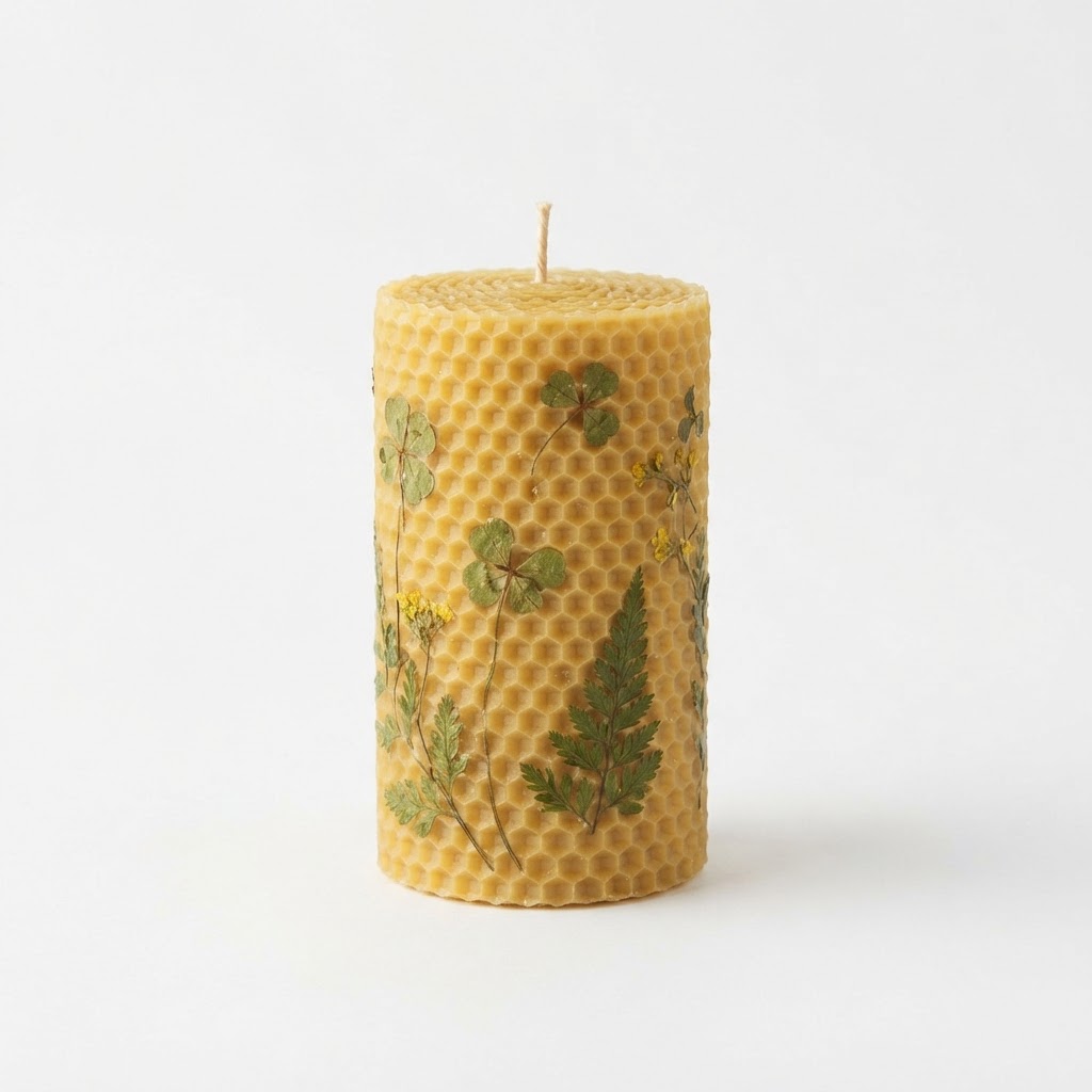 core Botanical Beeswax Pillar Candle
