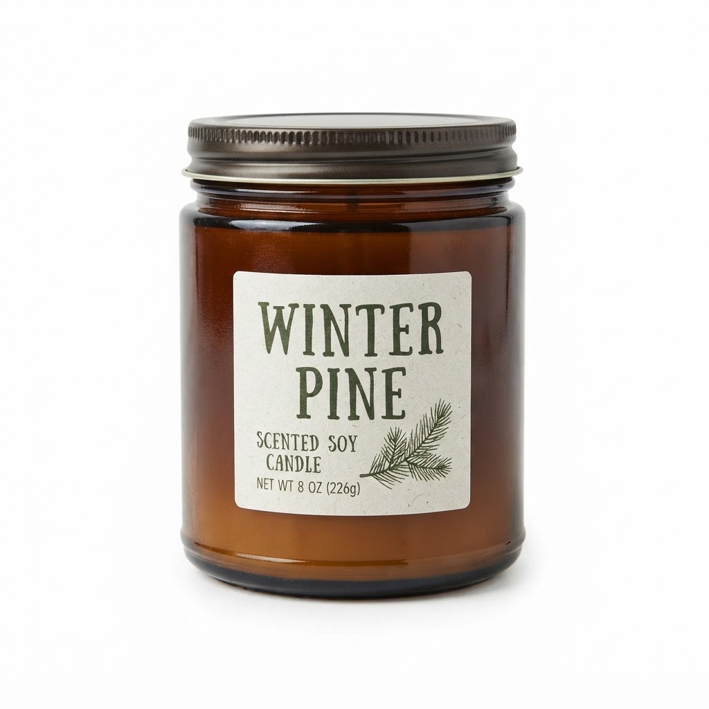 Winter Pine Scented Soy Candle