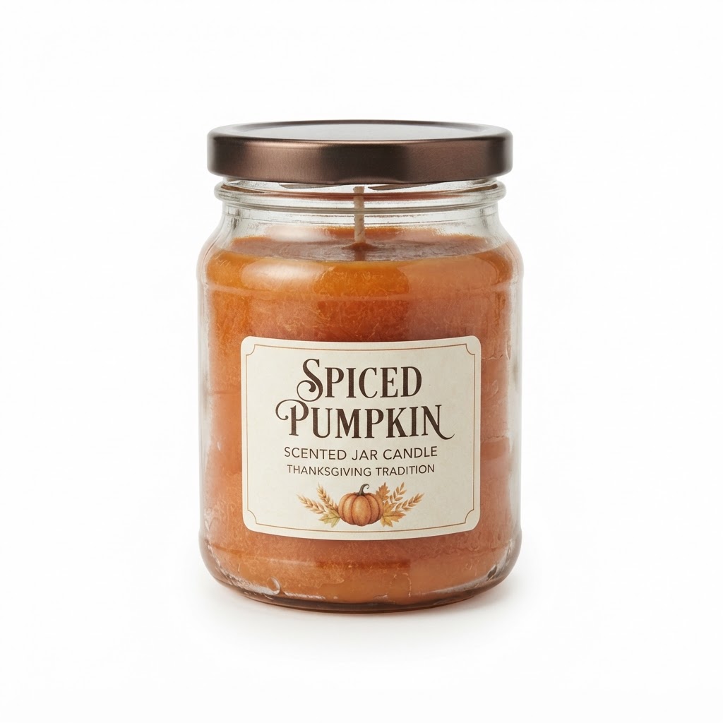 Spiced Pumpkin Scented Jar Candle