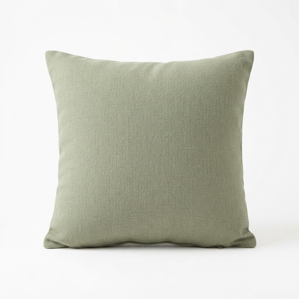 Soft Sage Green Throw Pillow