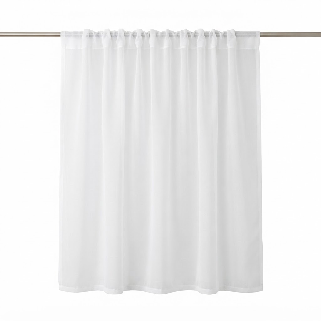 Summer Sheer White Kitchen Curtains