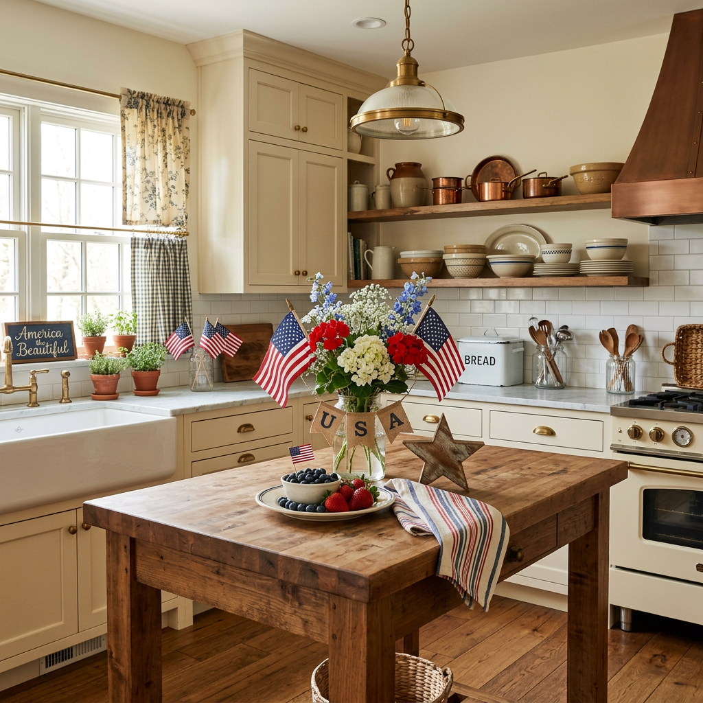Cottagecore Independence Day (4th of July) Kitchen