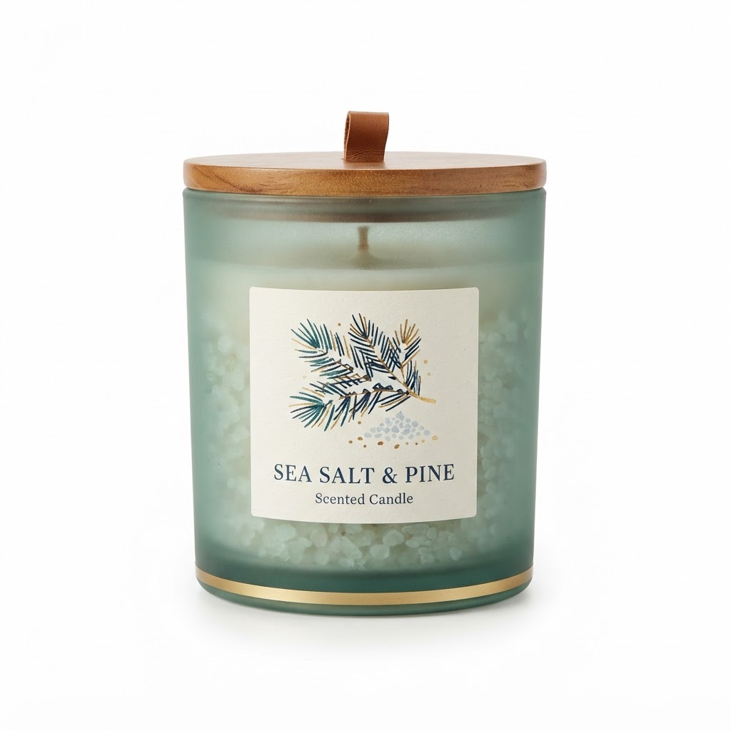 Sea Salt and Pine Scented Candle