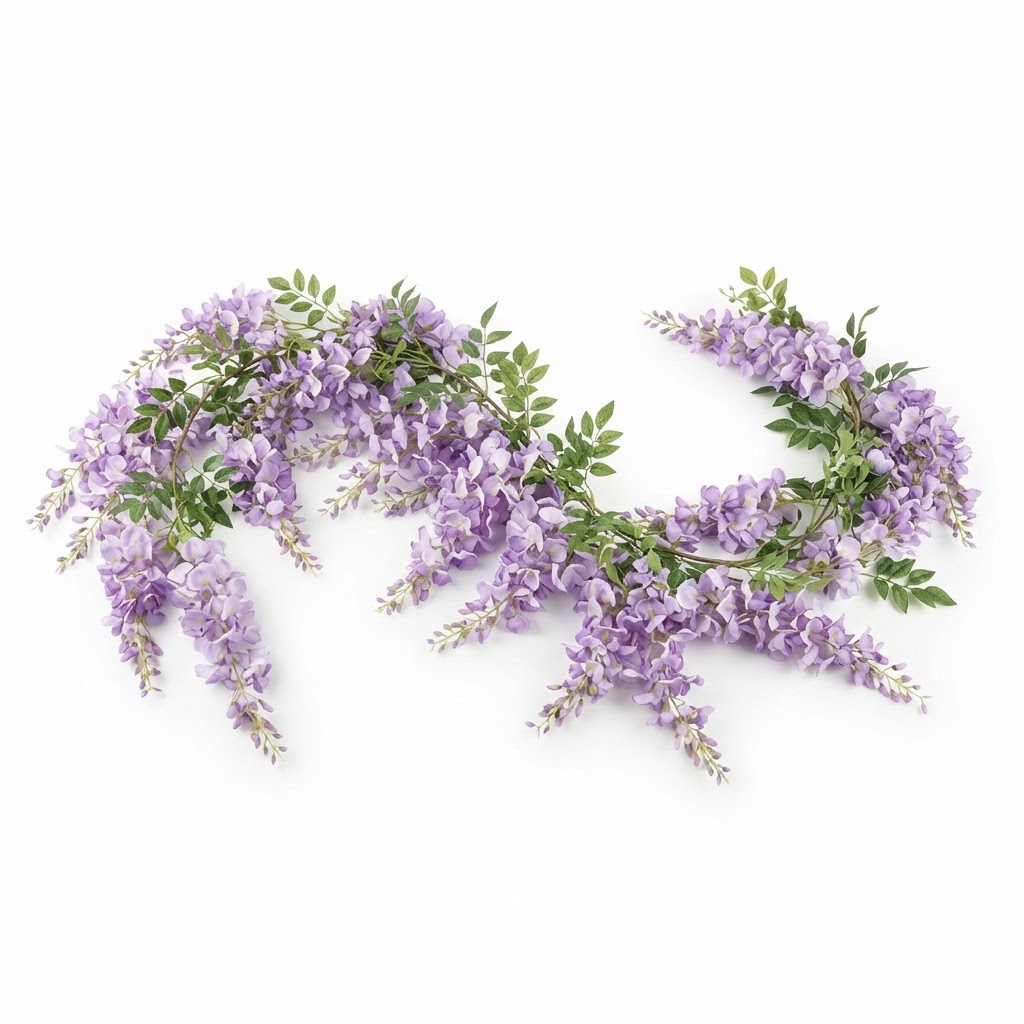 Spring Faux Wisteria Garland