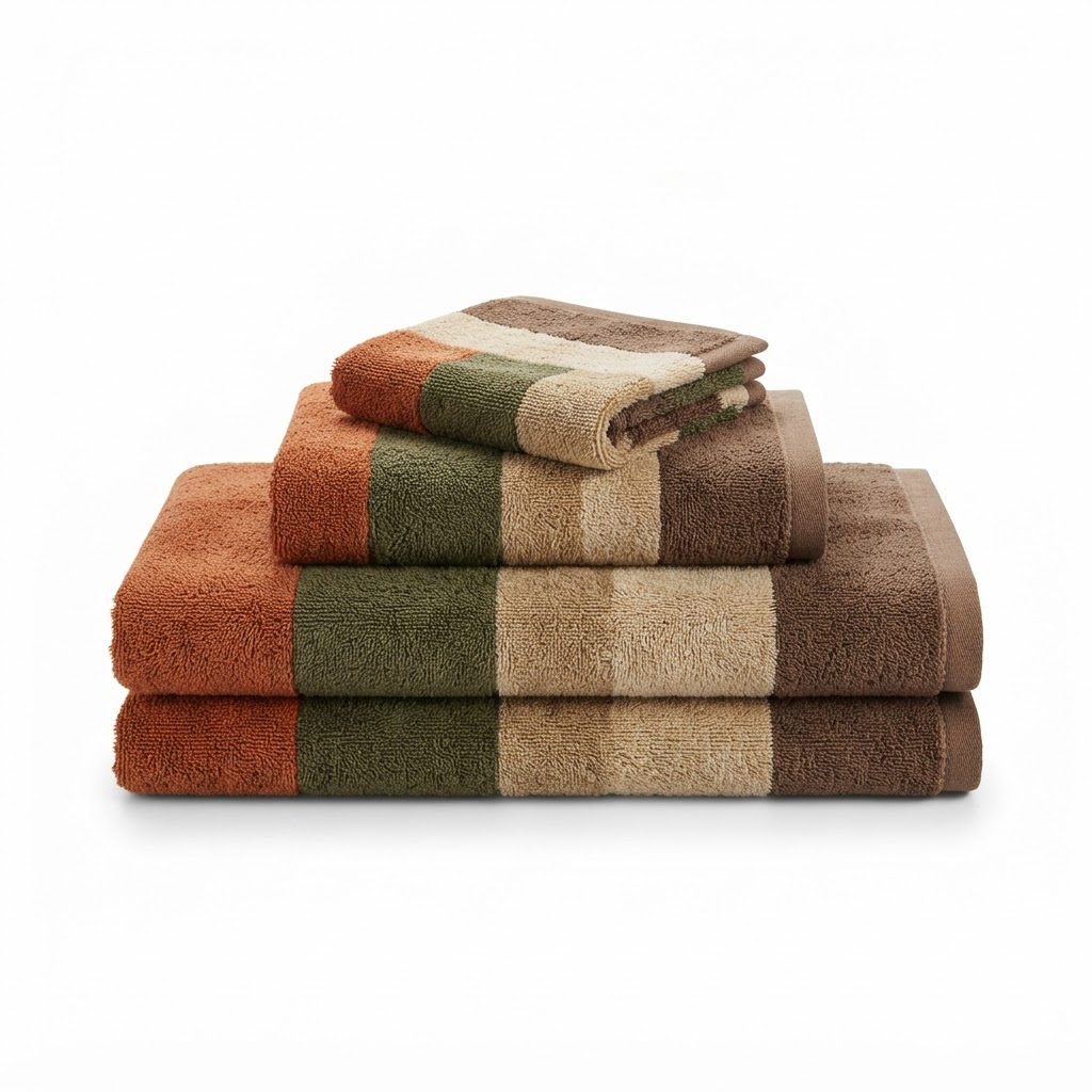 Earthy Tones Cotton Bath Towel Set