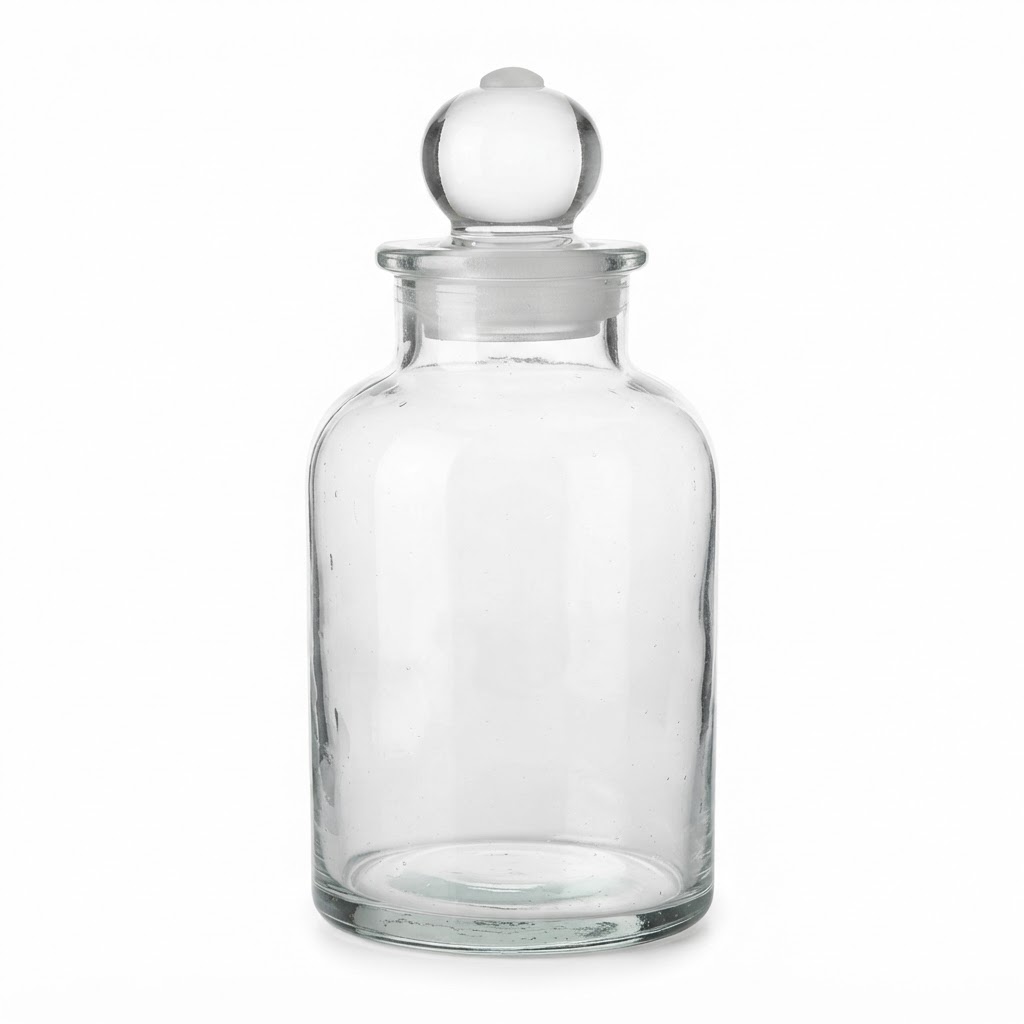 Winter Clear Glass Apothecary Jar