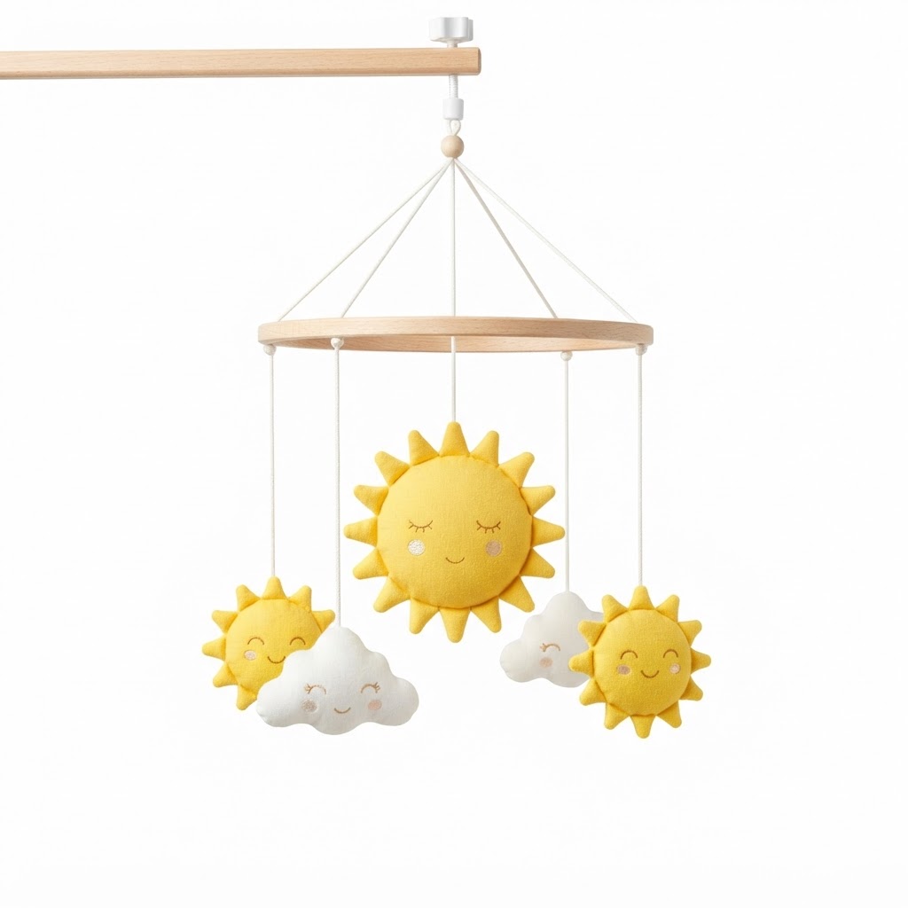 Summer Sun-Themed Baby Crib Mobile