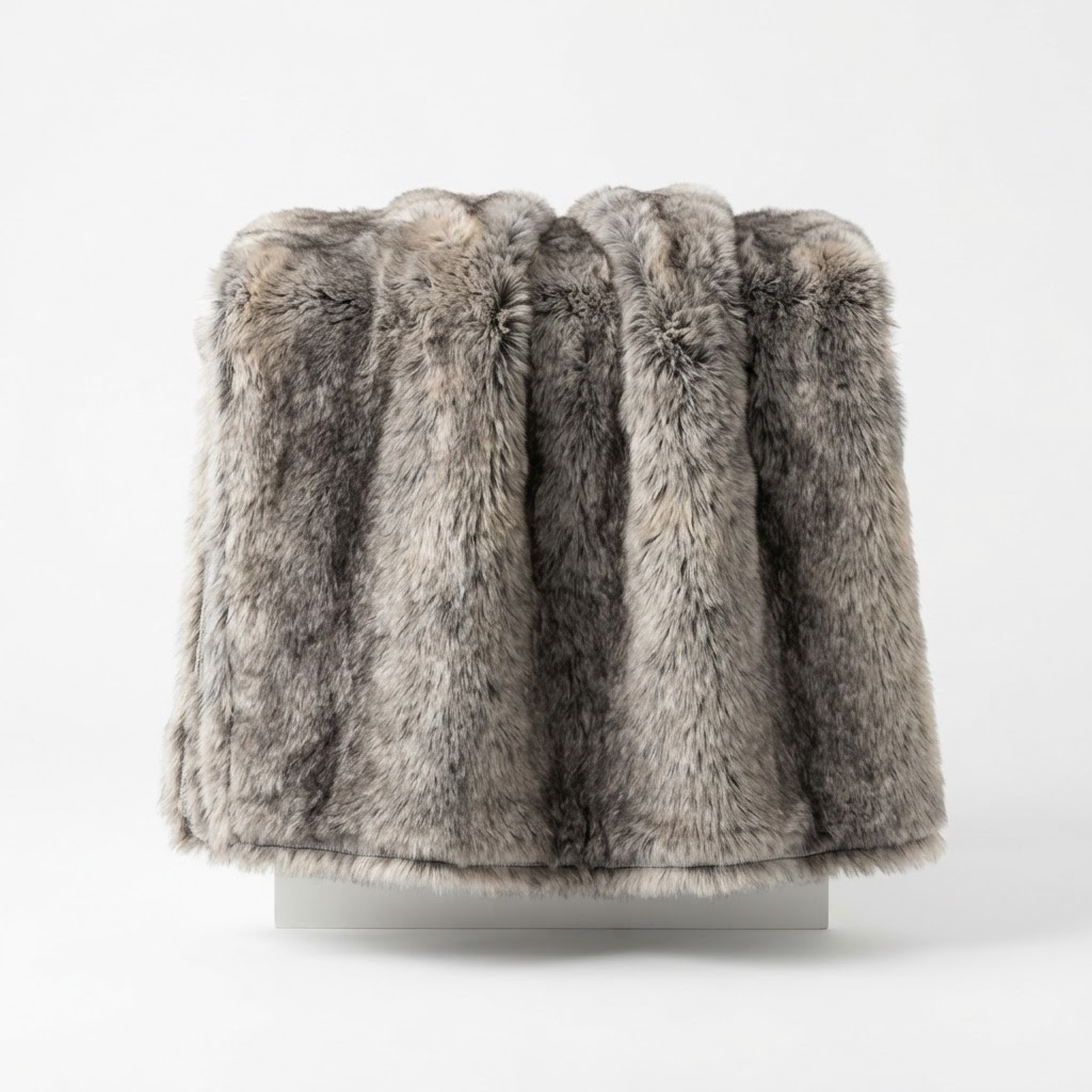 Winter Faux Fur Plush Throw