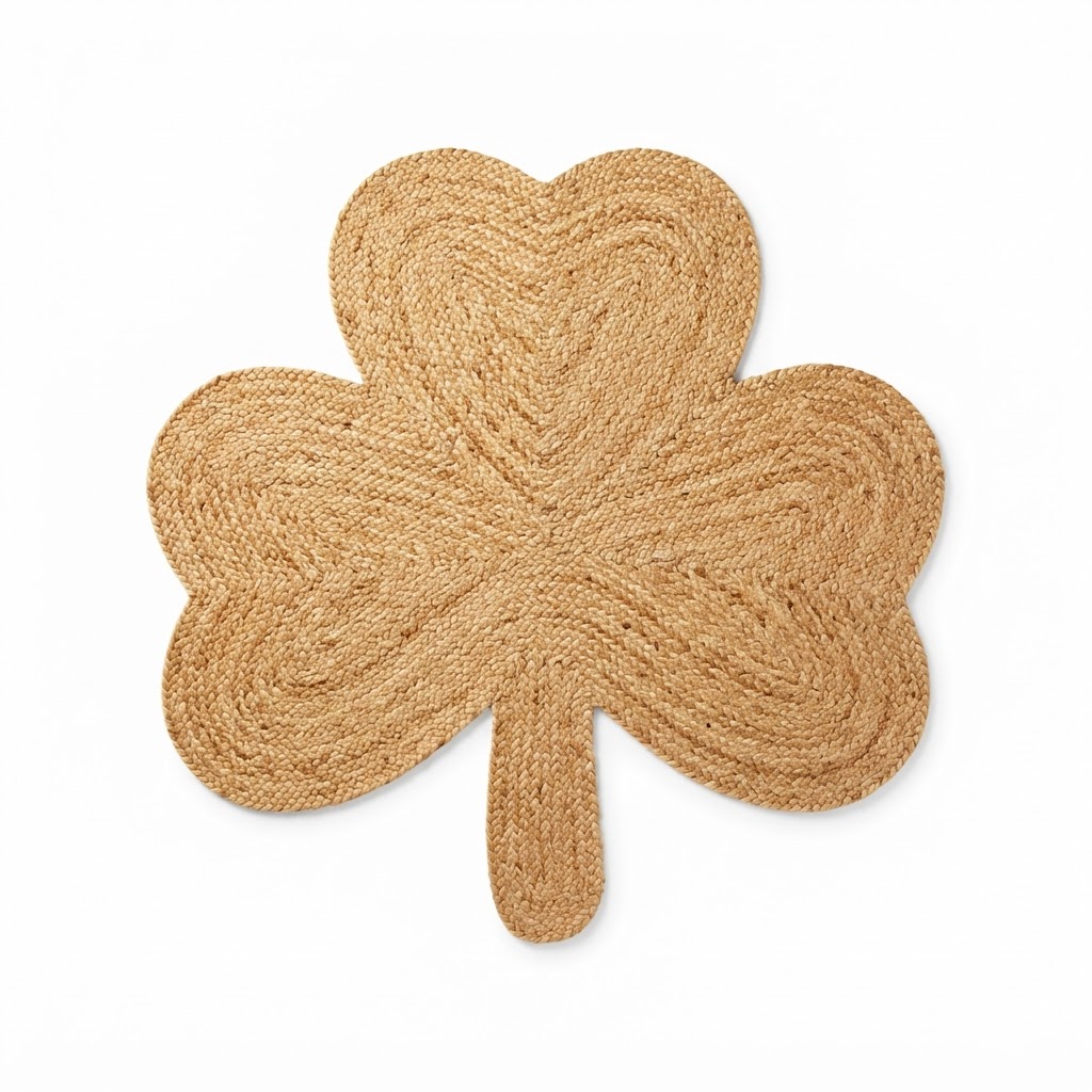 Jute Shamrock Area Rug