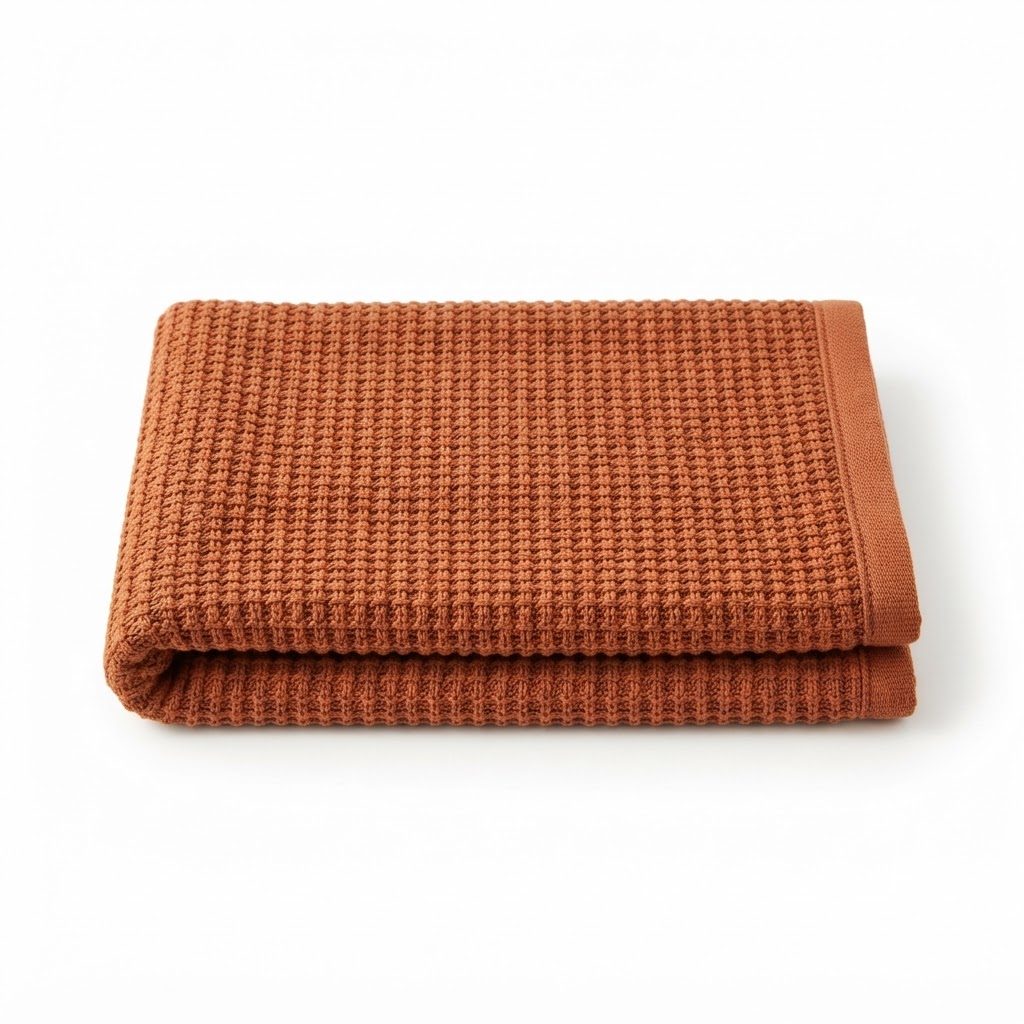 Terracotta Knit Hand Towels