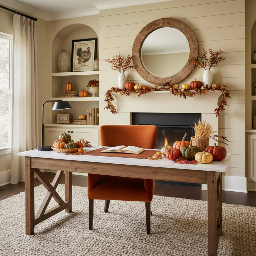 Modern Farmhouse Thanksgiving Home Office