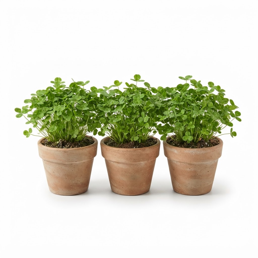 Potted Clover Greenery Set