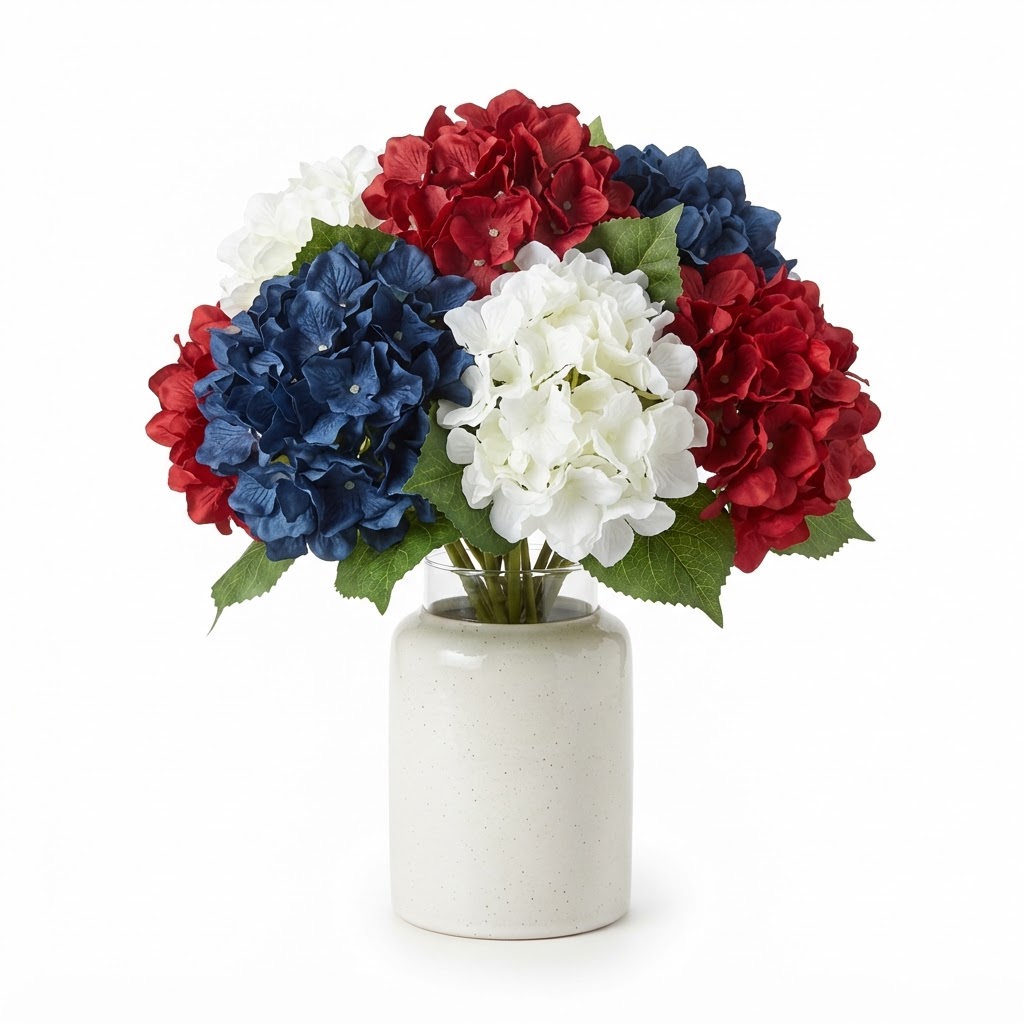 Silk Hydrangea Floral Arrangement