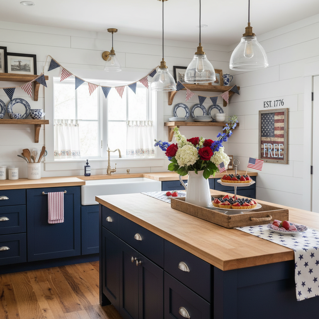 Modern Cottage Independence Day (4th of July) Kitchen