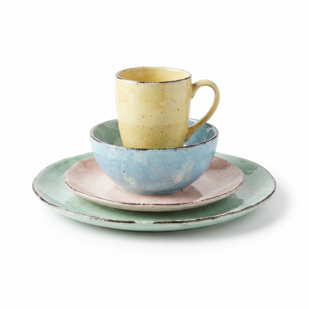 Pastel Glazed Dinnerware Set