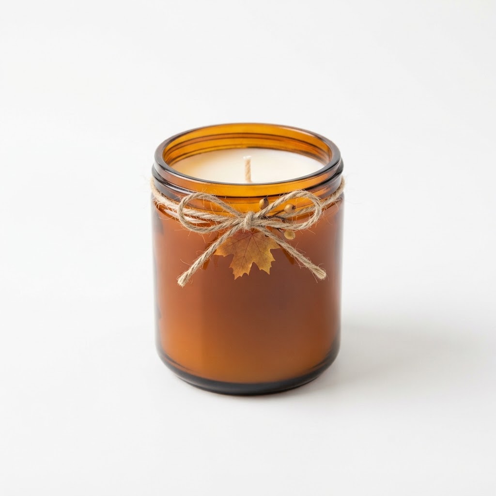 Amber Glass Scented Candle