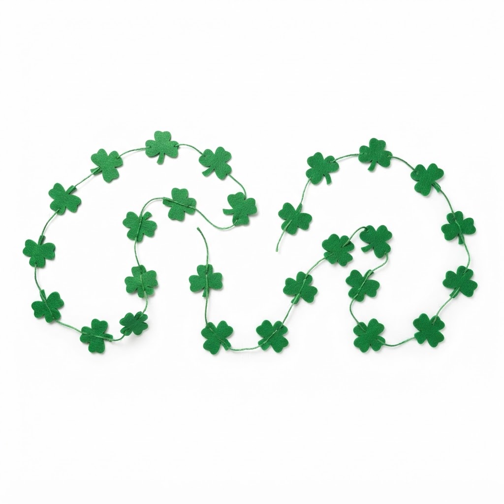 Green Clover Leaf Garland