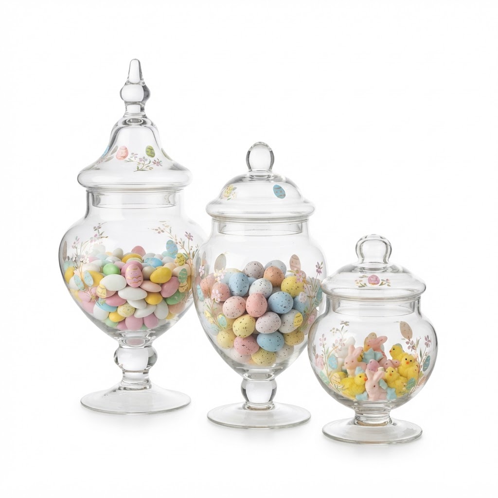 Glass Apothecary Jar Set