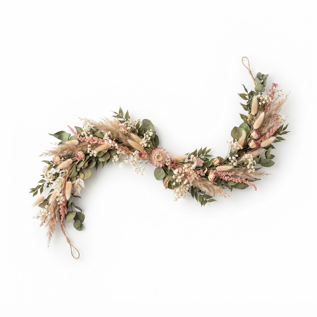 Faux Dried Flower Garland