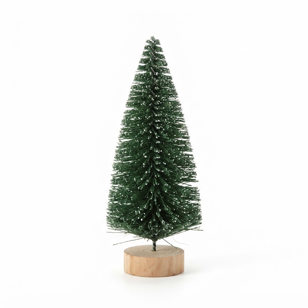 Transitional Mini Faux Bottle Brush Trees