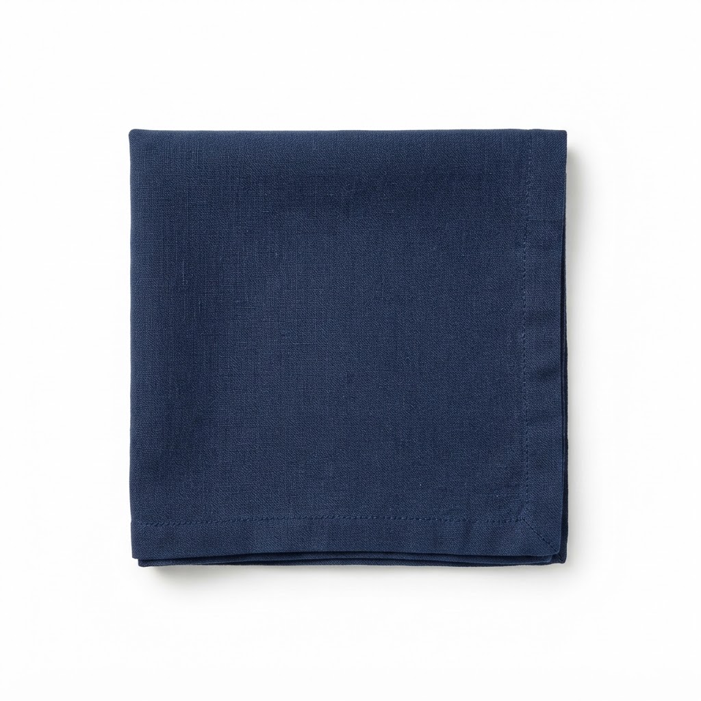 Dark Blue Linen Napkins