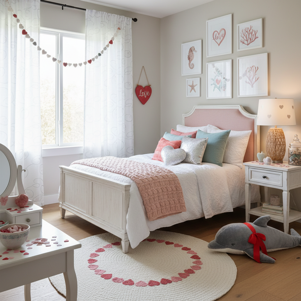 Coastal Valentine's Day Child Bedroom (Girl)