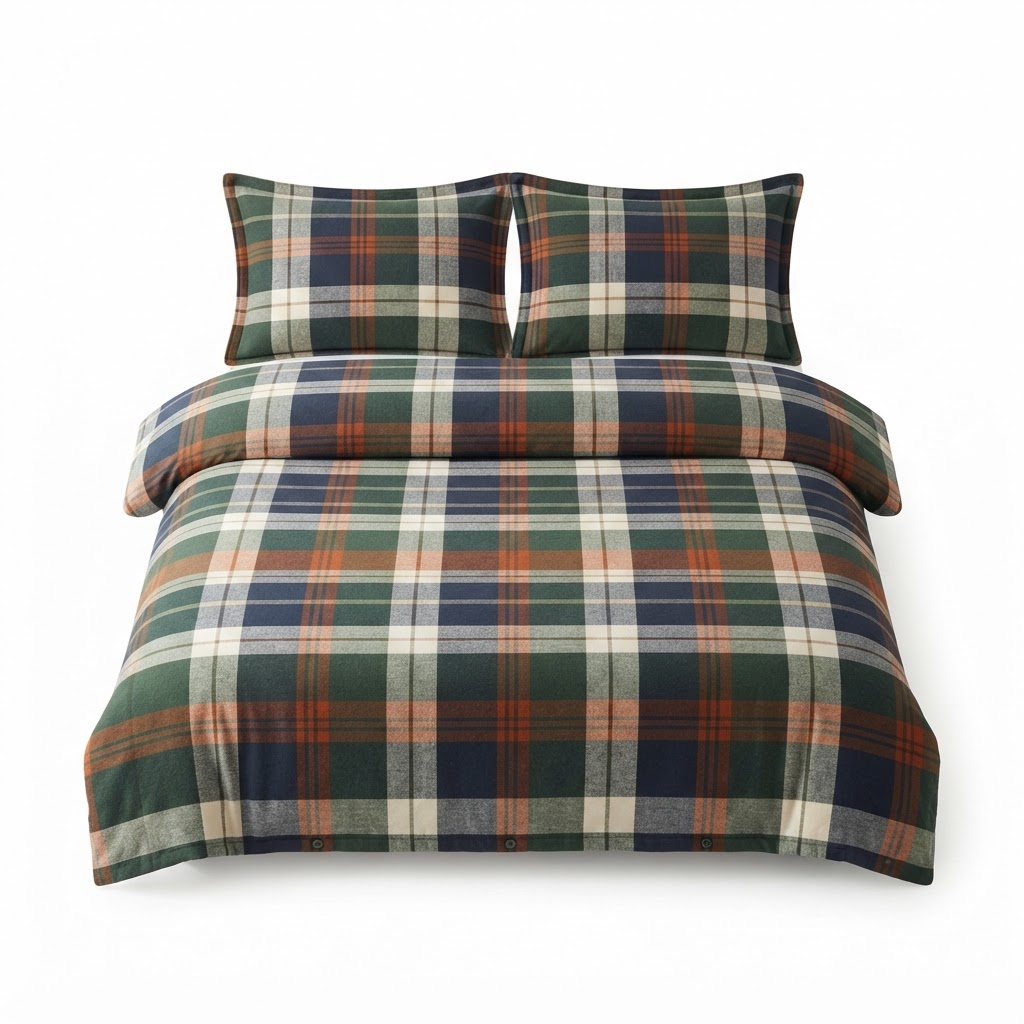 Plaid Cotton Bedding Set