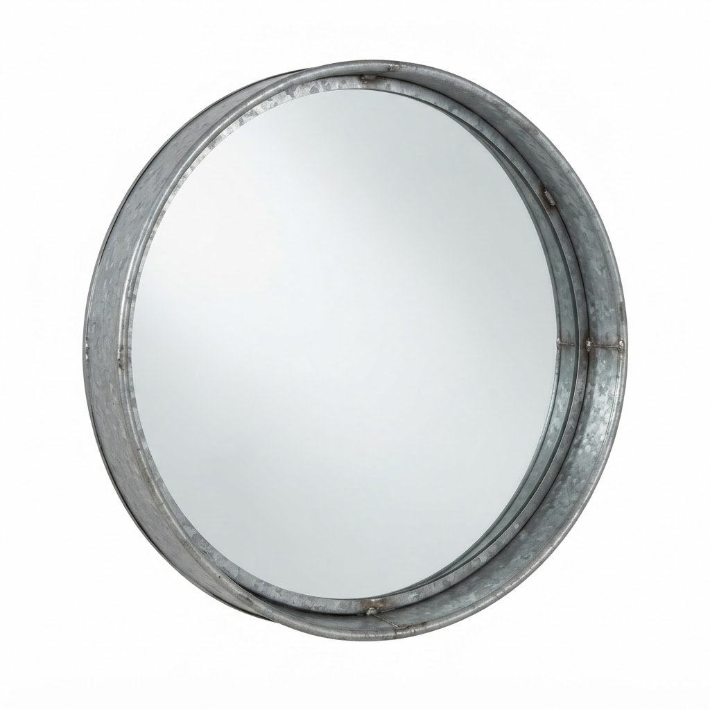Galvanized Steel Round Mirror