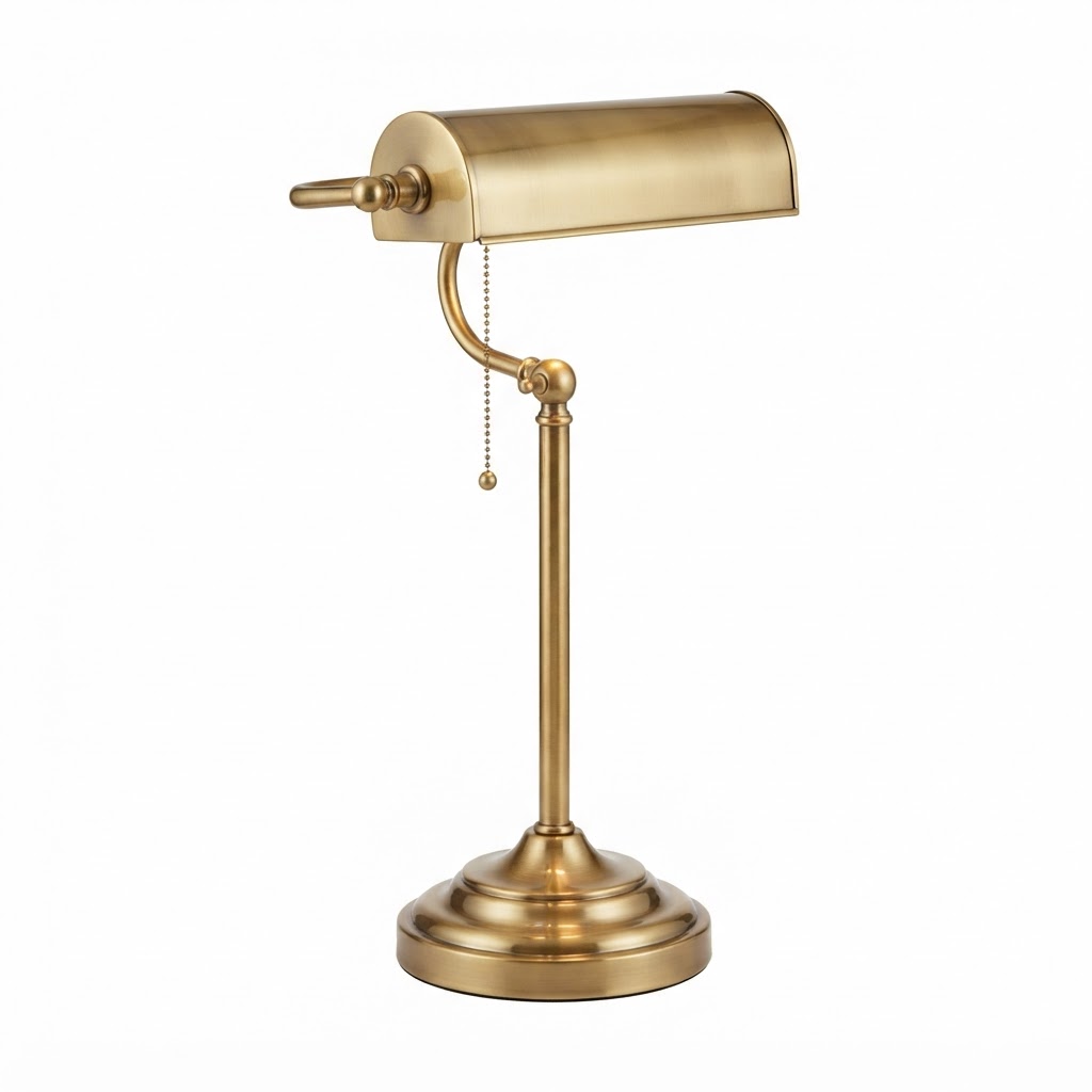 Brass Library Table Lamp