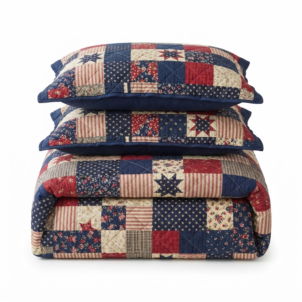 Patchwork Americana Bedding Set