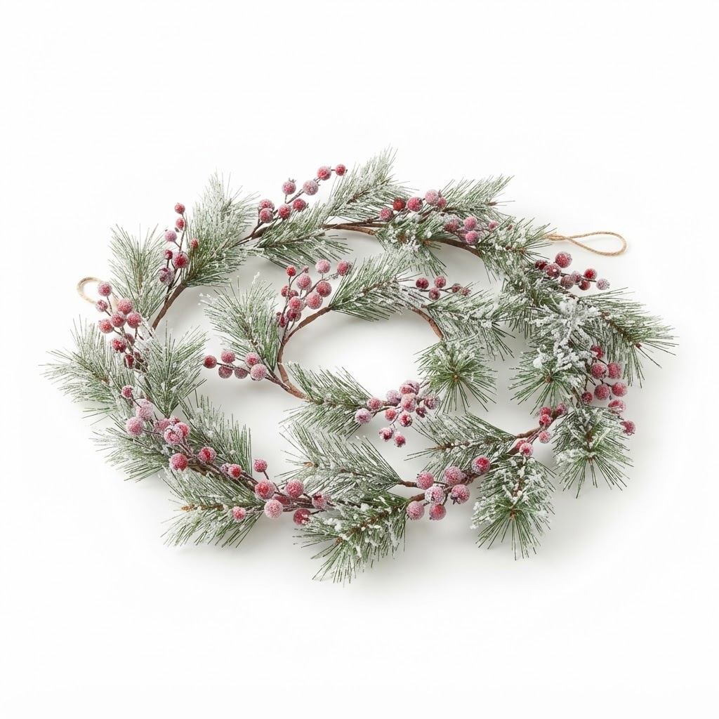 core Frosted Berry and Pine Garland