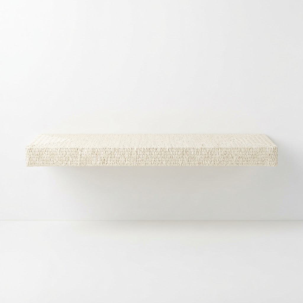 Transitional Sisal White Floating Shelves