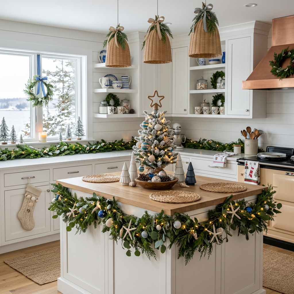 Coastal Christmas Kitchen