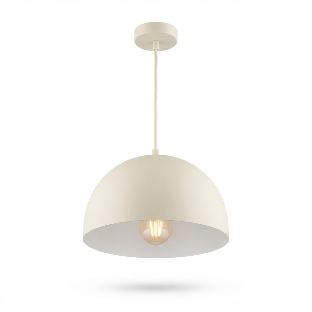 Matte Cream Pendant Light