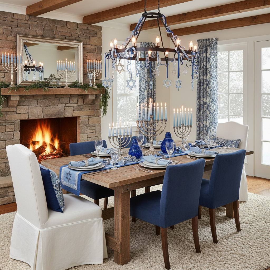 Country Hanukkah Dining Room