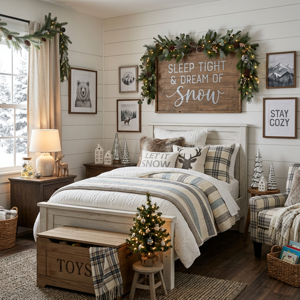 Farmhouse Winter Child Bedroom (Boy)