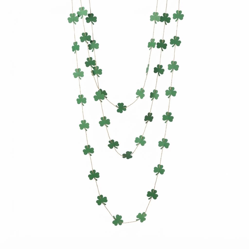 Paper Clover Garland Decoration