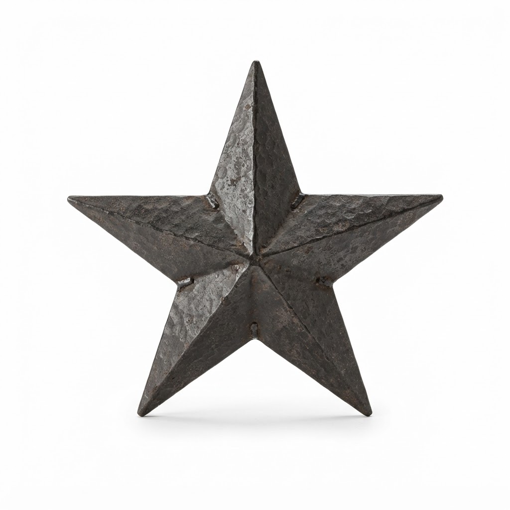 Star-Shaped Iron Accent Piece