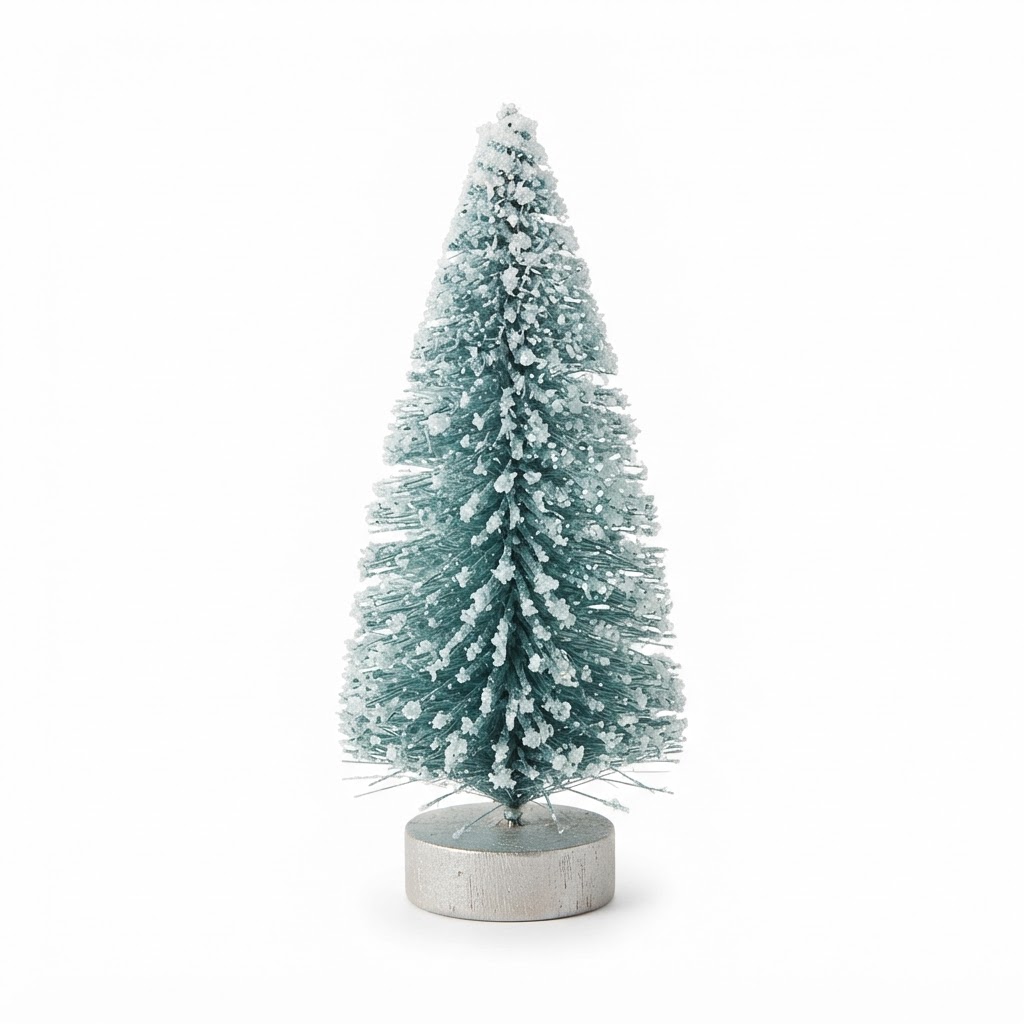 Frosted Miniature Bottle Brush Trees